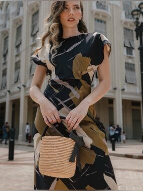 zara combined devore midi dress Zara Combined Devore Midi Dress